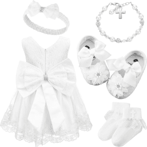 Baby Girl Christening Dress 5PCS