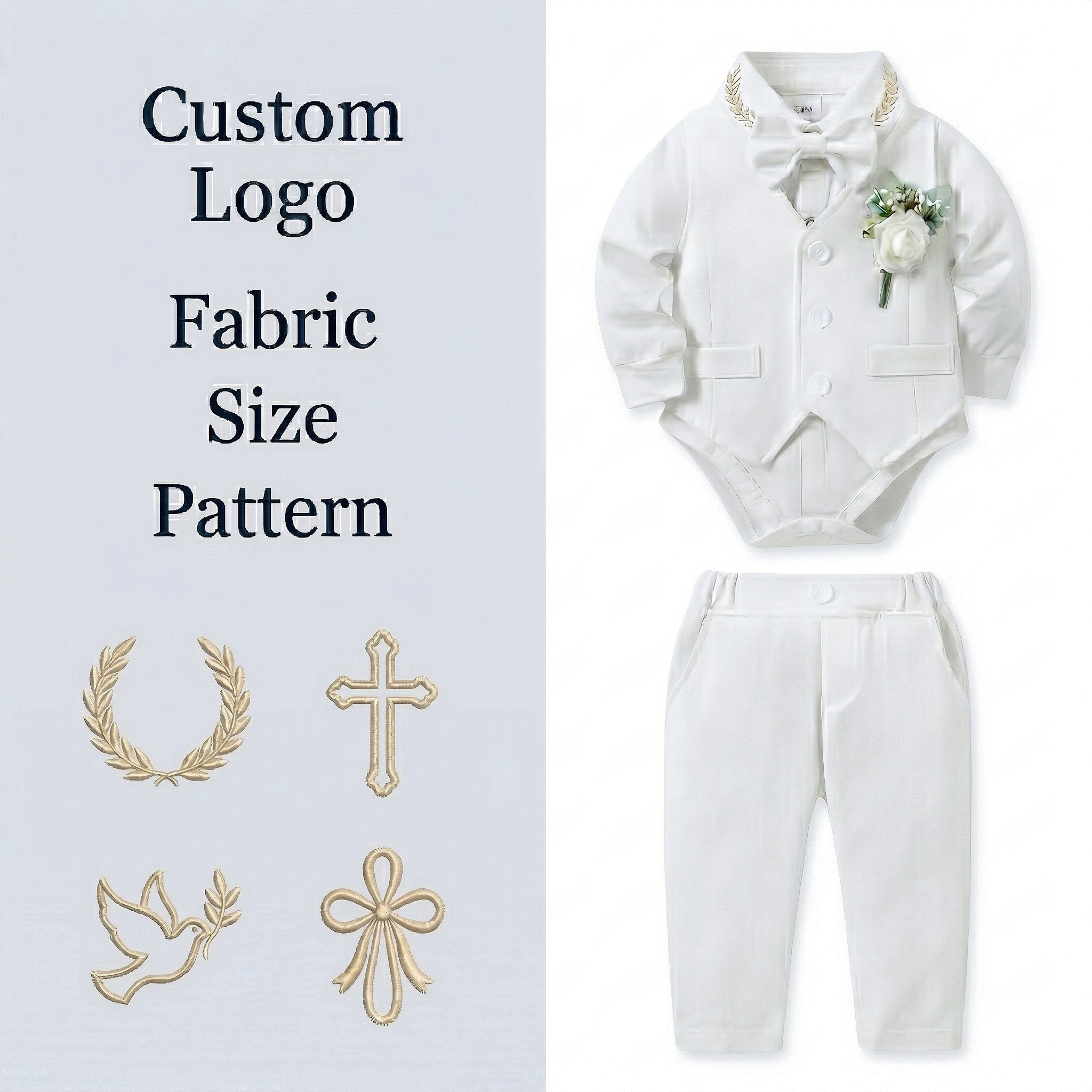 Custom Baby Boy Christening Outfit