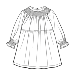 Custom Long Sleeve Smock Dress​