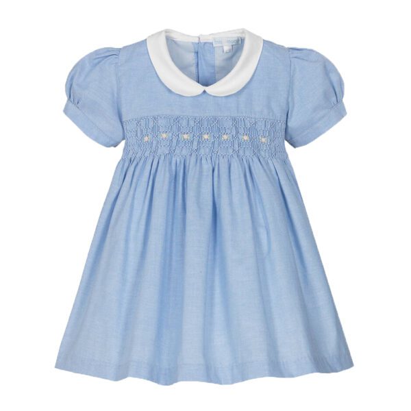 Short Sleeve Girls Smocked Dress
