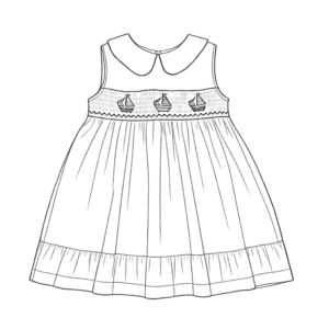 Custom Machine Embroidery Smocking Dress
