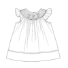 Smocked Easter Dress with Flutter Sleeve