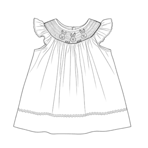 Smocked Easter Dress with Flutter Sleeve