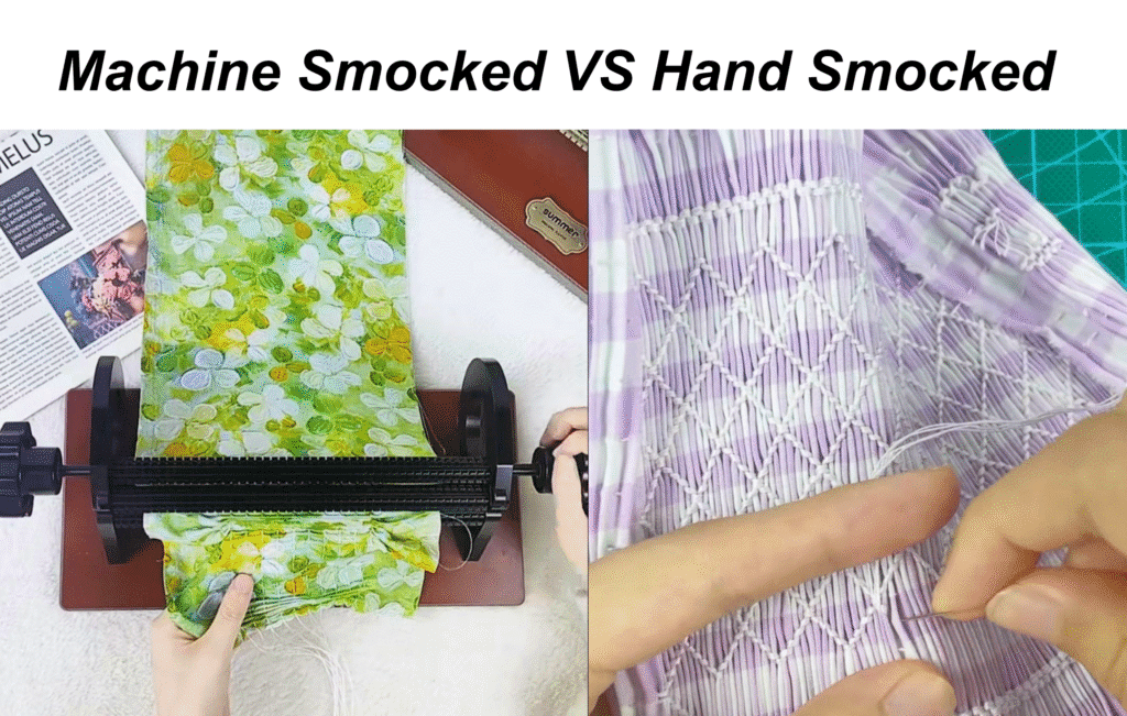 machine smocked vs hand smocked