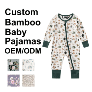 custom bamboo baby pajamas