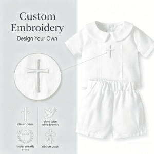 Custom Baby Boy White Outfit