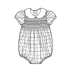 Custom Plaid Smocked Baby Romper