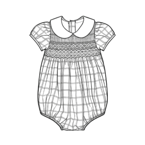 Custom Plaid Smocked Baby Romper