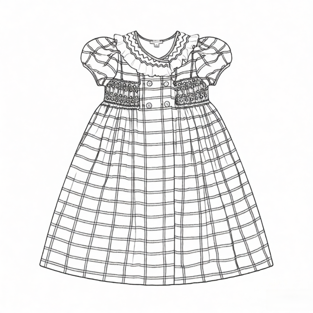 Custom Plaid Smocked Dresses for Girls