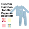custom logo bamboo toddler pajamas