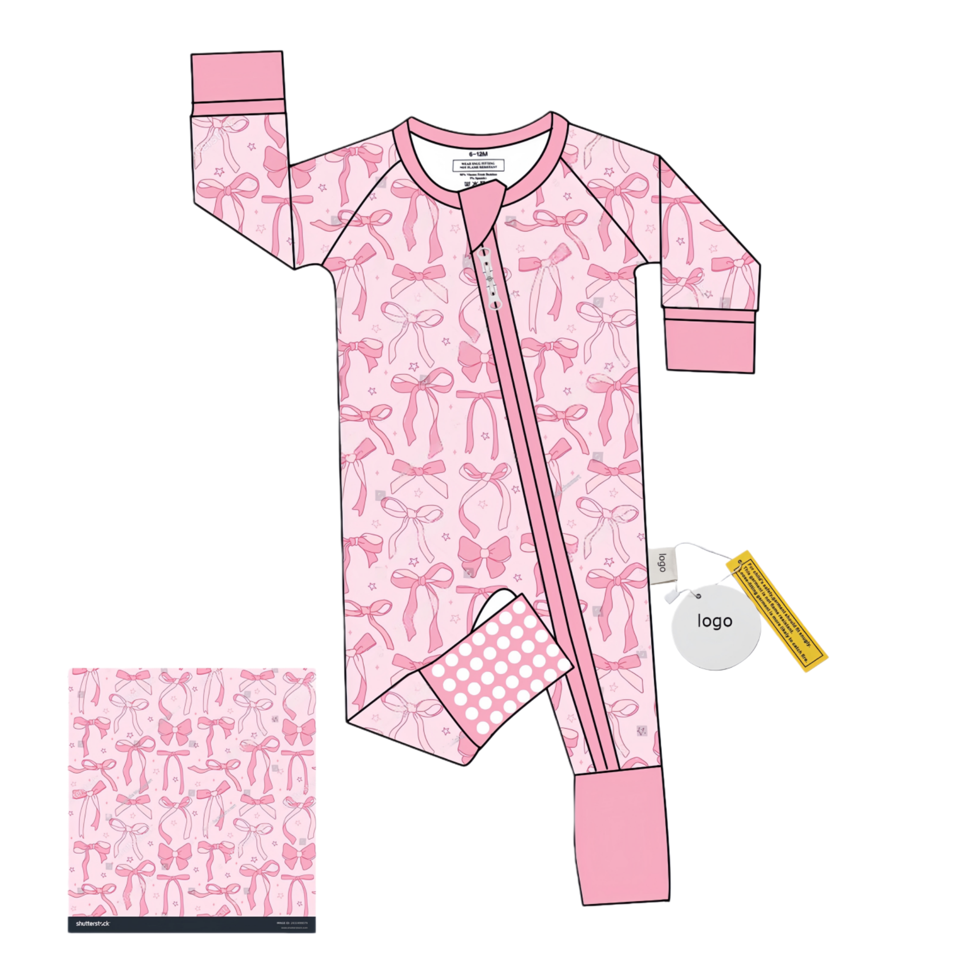 Custom Bamboo Baby Zippy Romper