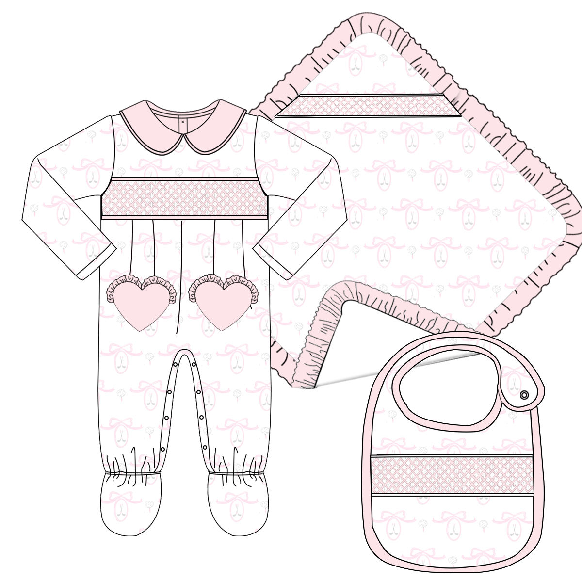 Custom Bamboo Viscose Baby Footie Romper