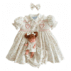 Floral Smocked Dress Set with Bloomers​