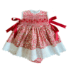 Red Strawberry Embroidery​ Smocked Dress for Girl (1)(1)