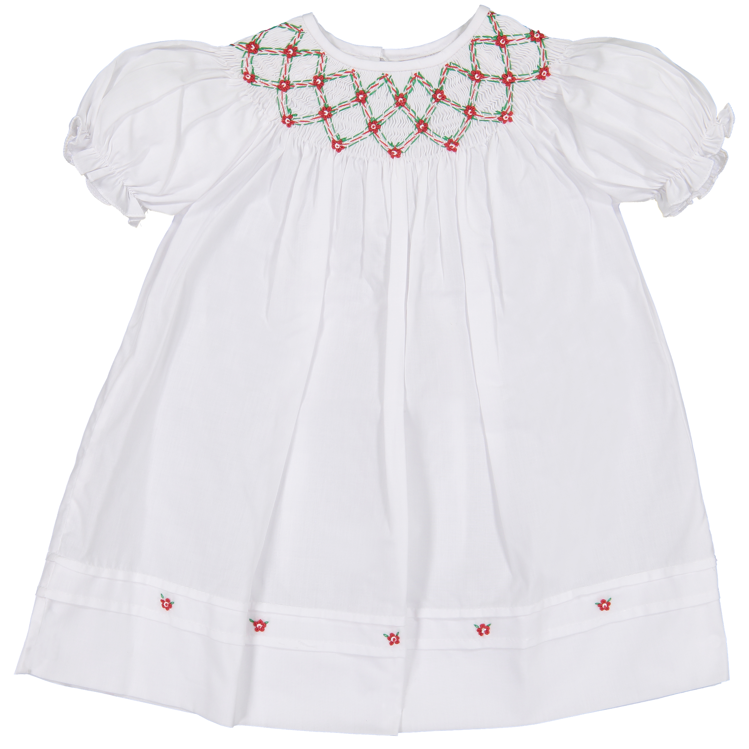 Custom Bishop Sleeve Holiday Smocked Dress