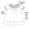 Custom Bishop Sleeve Holiday Smocked Dress
