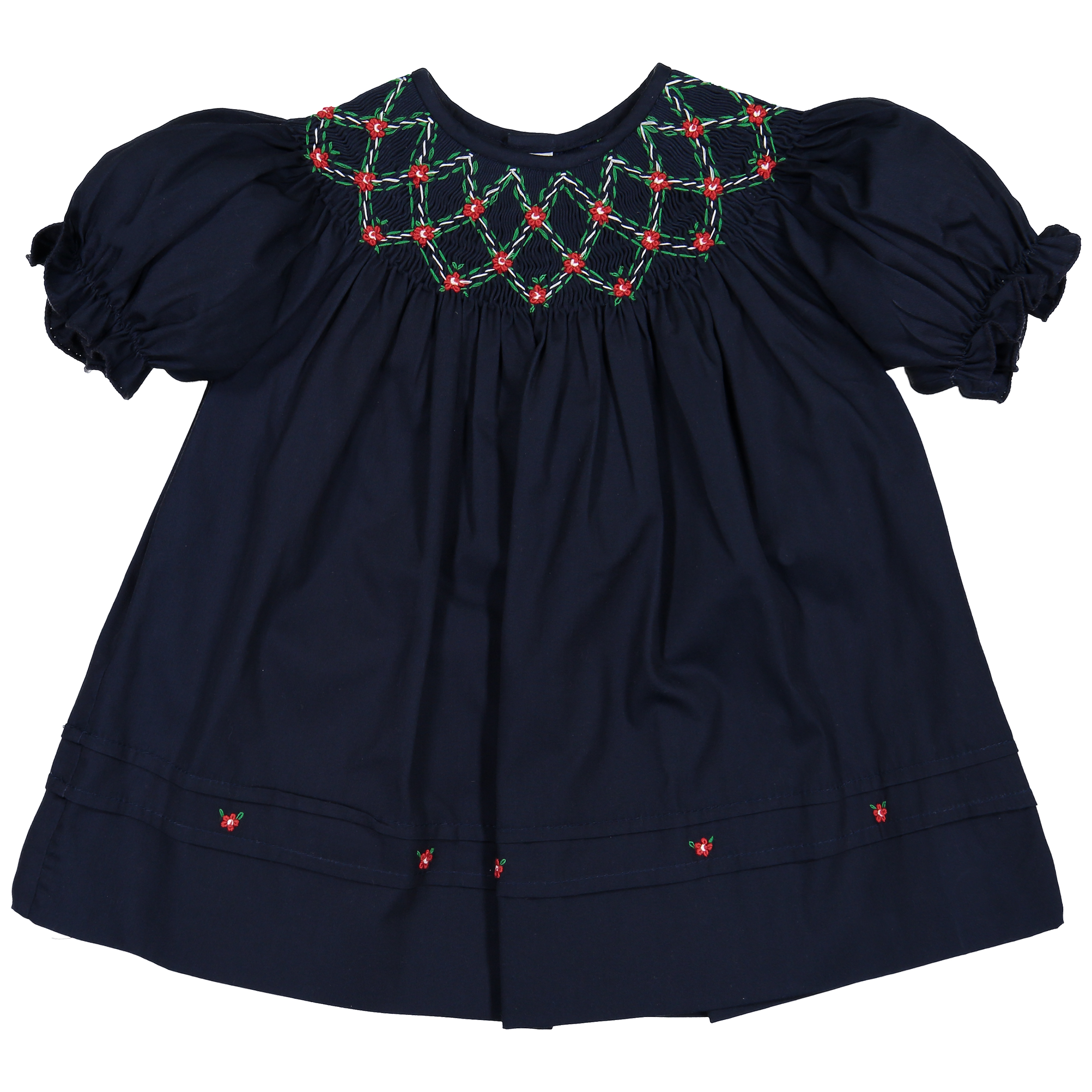 Custom Bishop Sleeve Holiday Smocked Dress