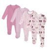 Custom Printed Bamboo Zipper Footie Pajamas