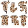 Thanksgiving Bamboo Pajamas with Custom Printed Pattern