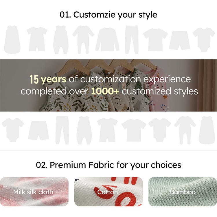 Custom Printed Bamboo Zipper Footie Pajamas - Image 5