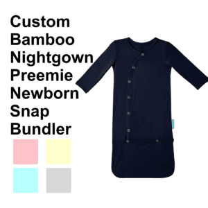 Custom Bamboo Nightgown Preemie Newborn Snap Bundler