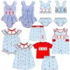 Custom Embroidery Pattern Smocked Swimwear