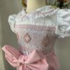 Custom Handmade Smocked Romper for Baby