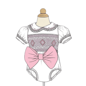 Custom Handmade Smocked Romper for Baby