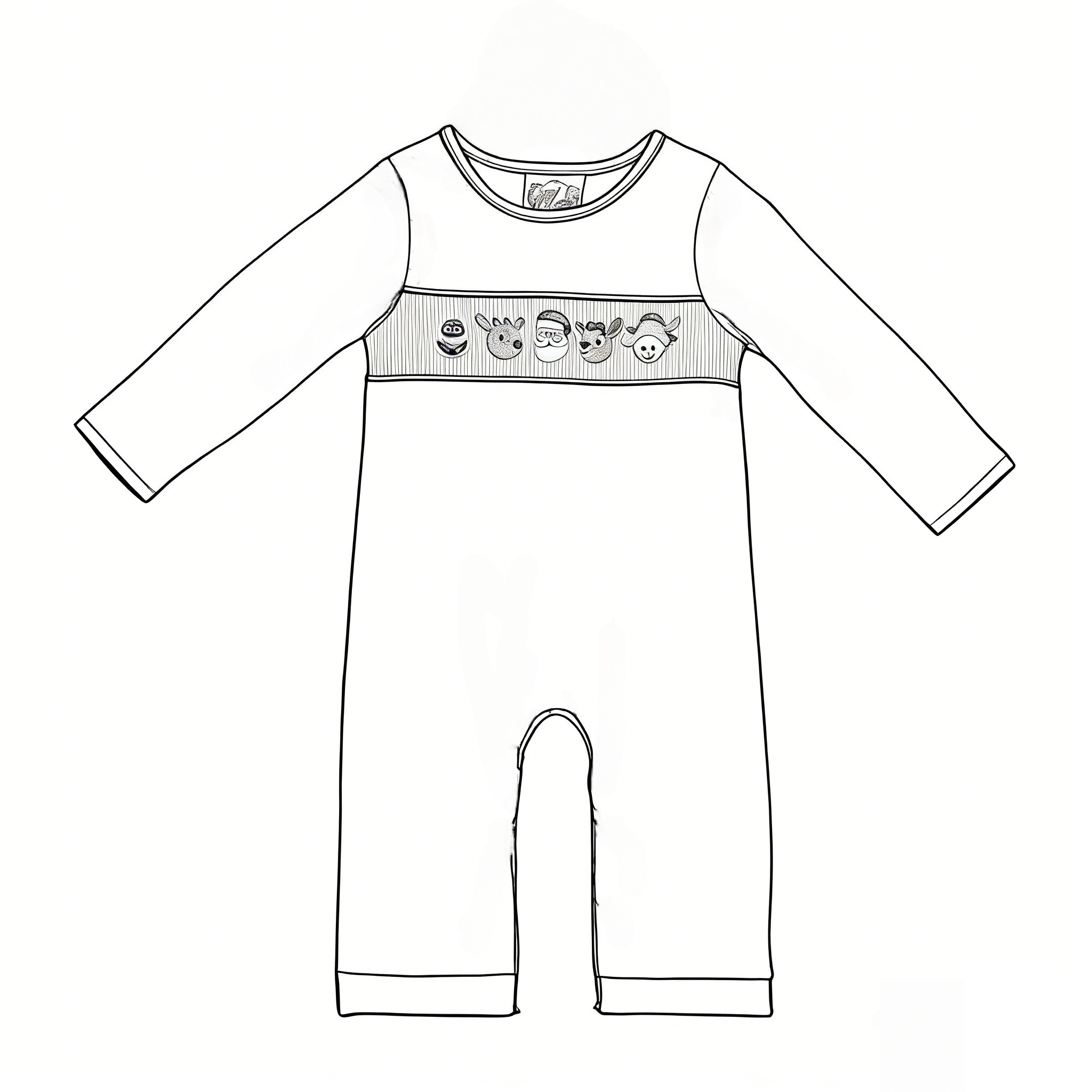 Custom Smocked Baby Clothes Boy Embroidery Pattern
