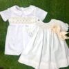 Custom Smocked Cross Bubble Dress​ Baptism