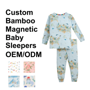 Custom bamboo magnetic baby sleepers