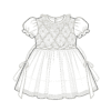 White Smocked Dress with Intricate Handcrafted Embroidery