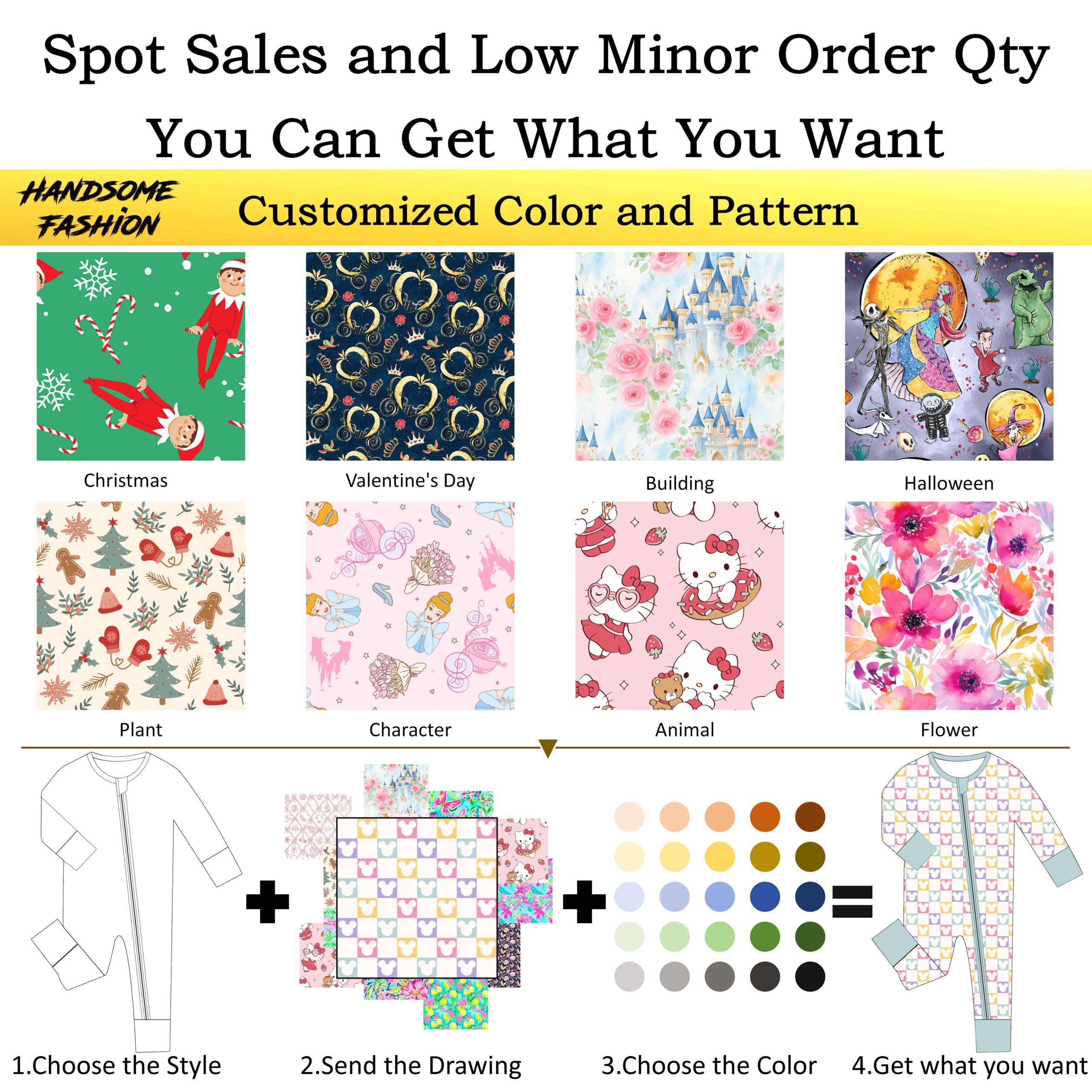 Custom Kids Bamboo Christmas Pajamas Santa Claus Print - Image 2