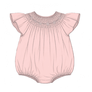 Custom Pink Heirloom Smocked Bubble