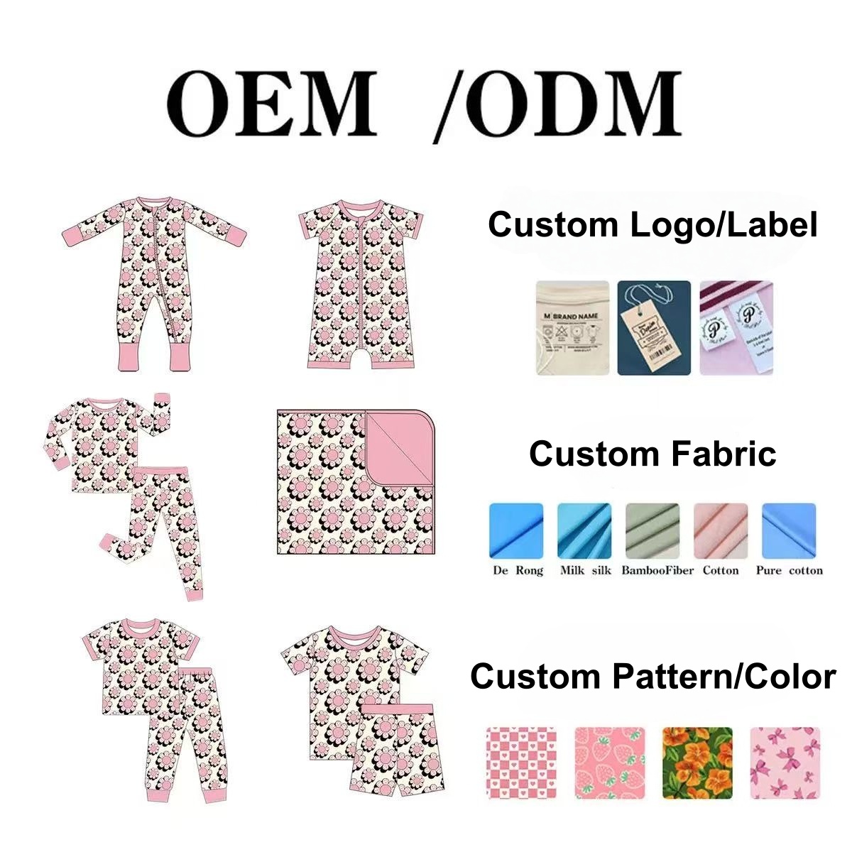 Custom Kids Bamboo Christmas Pajamas Santa Claus Print - Image 5