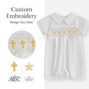 Baby Boy Baptism Outfit Smocking