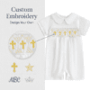 Custom Baby Boy Baptism Outfit Smocking (2)