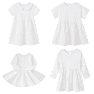 Custom Embroidery White Baptism Dress