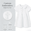 Custom Embroidery White Baptism Dress​
