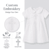 Custom Embroidery White Baptism Dress​