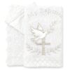 Custom Embroidery White Baptism Blanket
