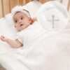 Custom Embroidery White Baptism Blanket