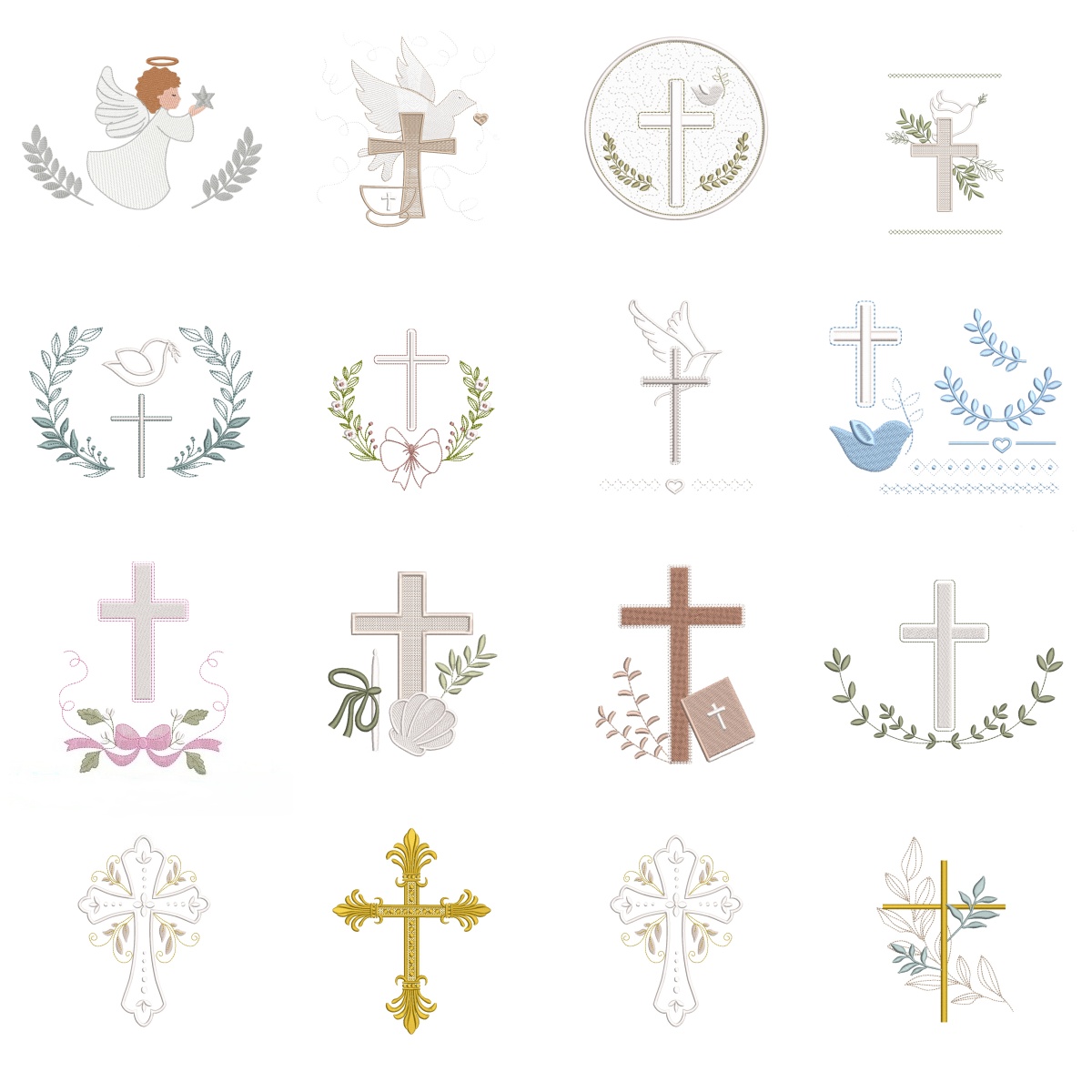 baptism Embroidery pattern