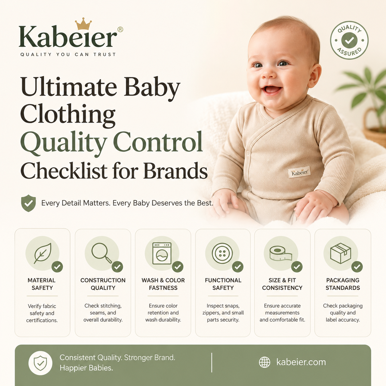 Ultimate Baby Clothing Quality Control Checklist for Brands - Kabeier