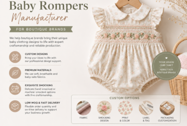 smocked baby romper