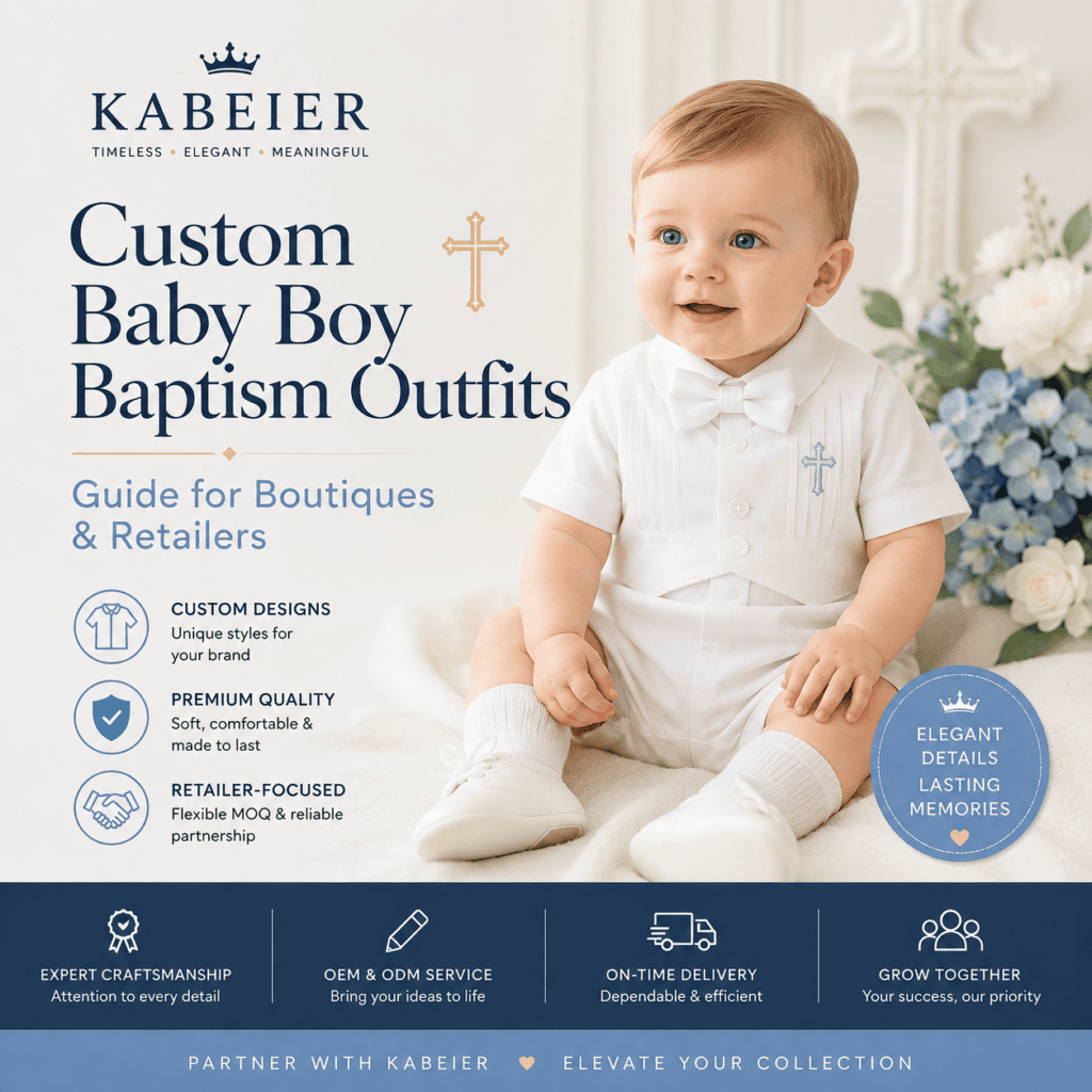 Custom baby boy baptism outfits